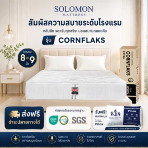 SOLOMON Cornflaks ที่นอนสปริง 6 ฟุต หนา 9 นิ้ว