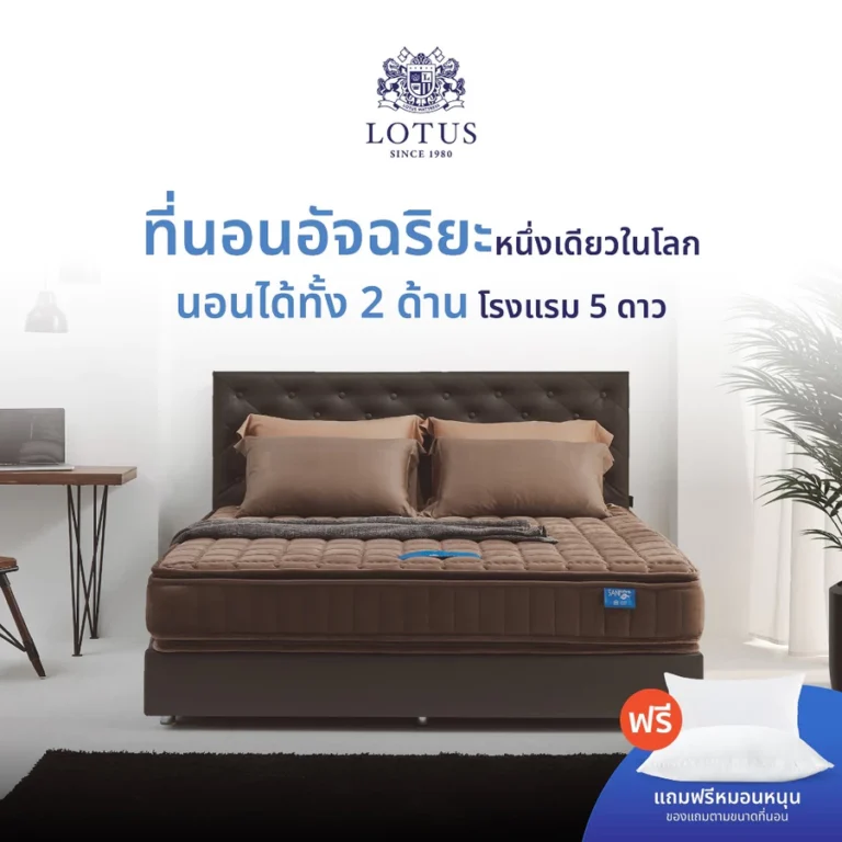LOTUS Precise II ที่นอน 6 ฟุต นอนได้ 2 ด้าน