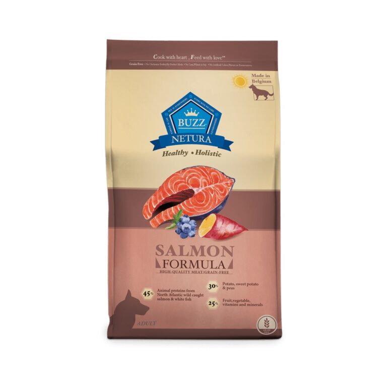 Buzz Netura อาหารสุนัขพรีเมียม Holistic Grain-Free สูตรปลาแซลมอน สำหรับสุนัขโตพันธุ์เล็ก 2.5 กก.