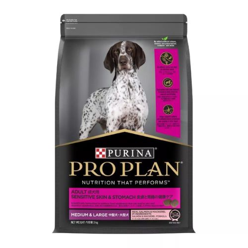 PURINA PRO PLAN® อาหารเม็ดสุนัข ทุกขนาด สูตรสุนัขโต Sensitive Skin & Stomach