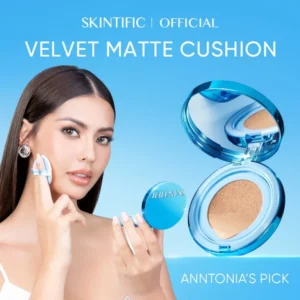 SKINTIFIC Perfect Stay Velvet Matte Cushion สีฟ้า คุชชั่น