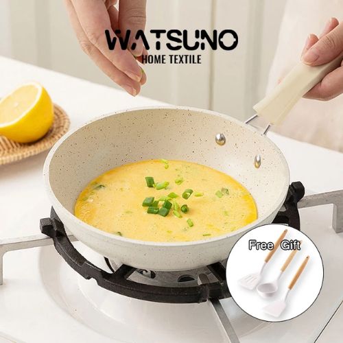 Watsuno กระทะเคลือบหินอ่อน