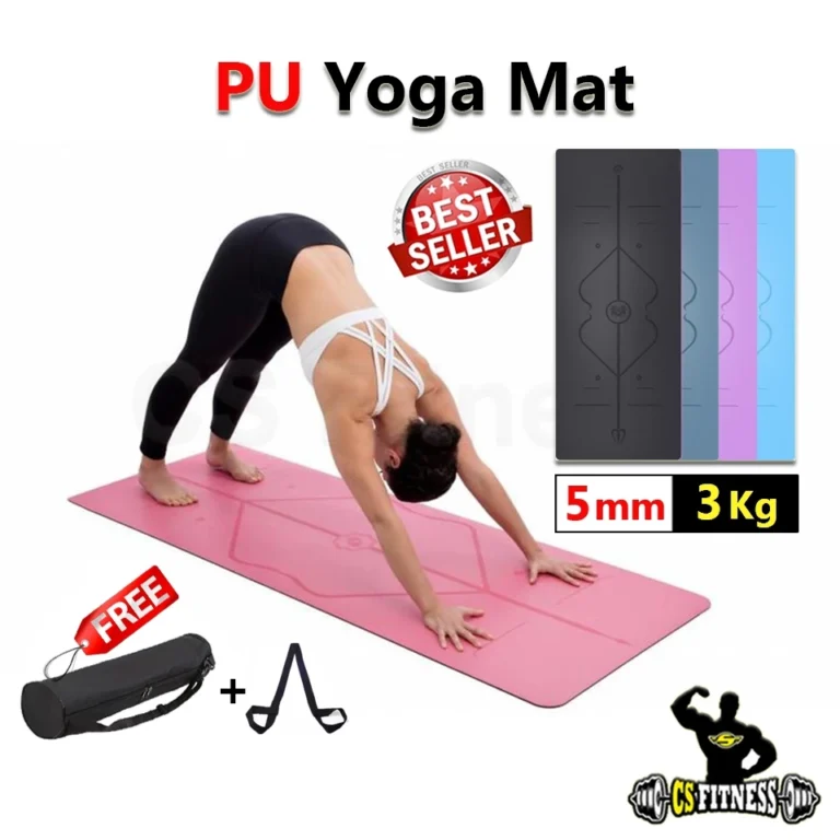 เสื่อโยคะยางพารา 5mm หนัก 3Kg Free!!กระเป๋า+สายรัด PU Yoga Mat