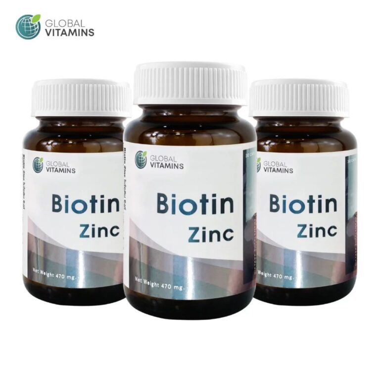 Global Vitamins Biotin Zinc ไบโอตินซิงค์ หญ้าหางม้า
