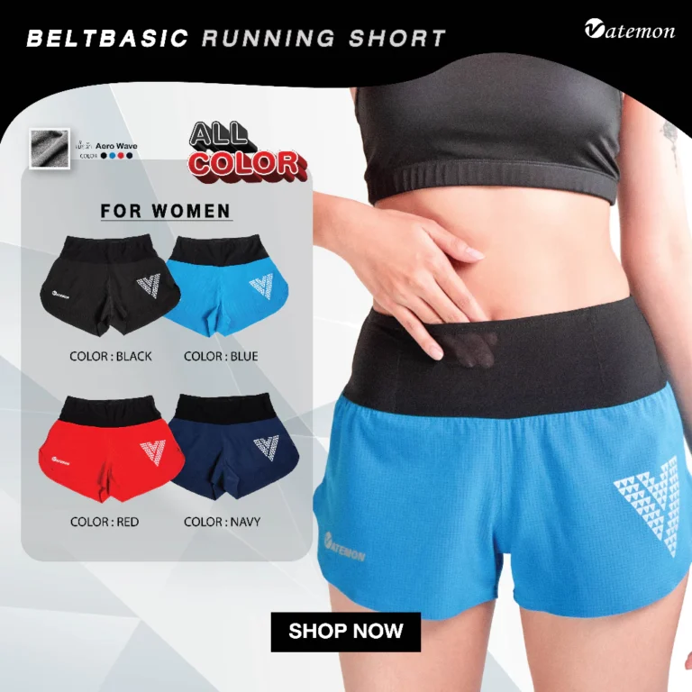 VATEMON กางเกงวิ่งผู้หญิง BELT BASIC เนื้อผ้า AERO WAVE