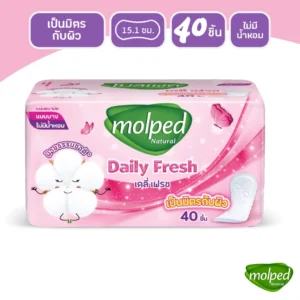 Molped โมลเพด เดลี่ เฟรช ผ้าอนามัย แบบบาง ไม่มีน้ำหอม