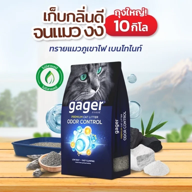 Gager ทรายแมวภูเขาไฟ ทรายแมวเบนโทไนท์