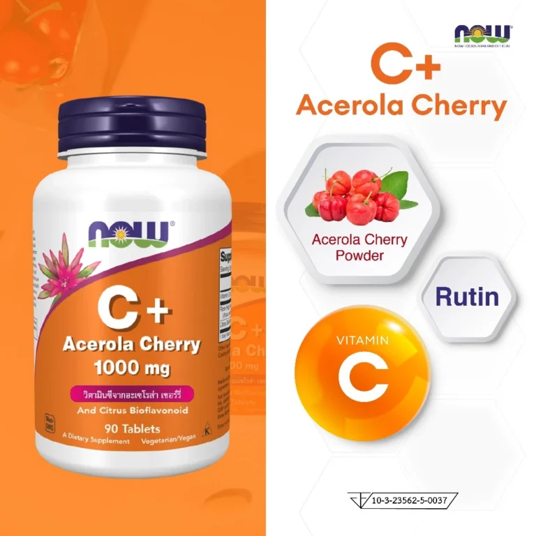 Now Foods Vitamin C Plus Acerola Cherry 1000 mg. วิตามินซี